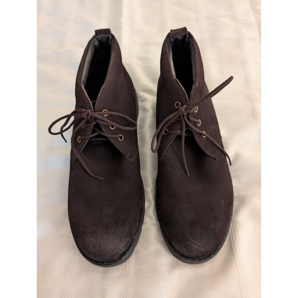 Vintage Foundry Mens Lace-Up Ankle Boots Brown Suede Leather Upper Size 9